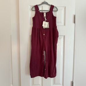 NWT Kate Quinn jumpsuit | berry truffle | organic cotton pointelle 2T